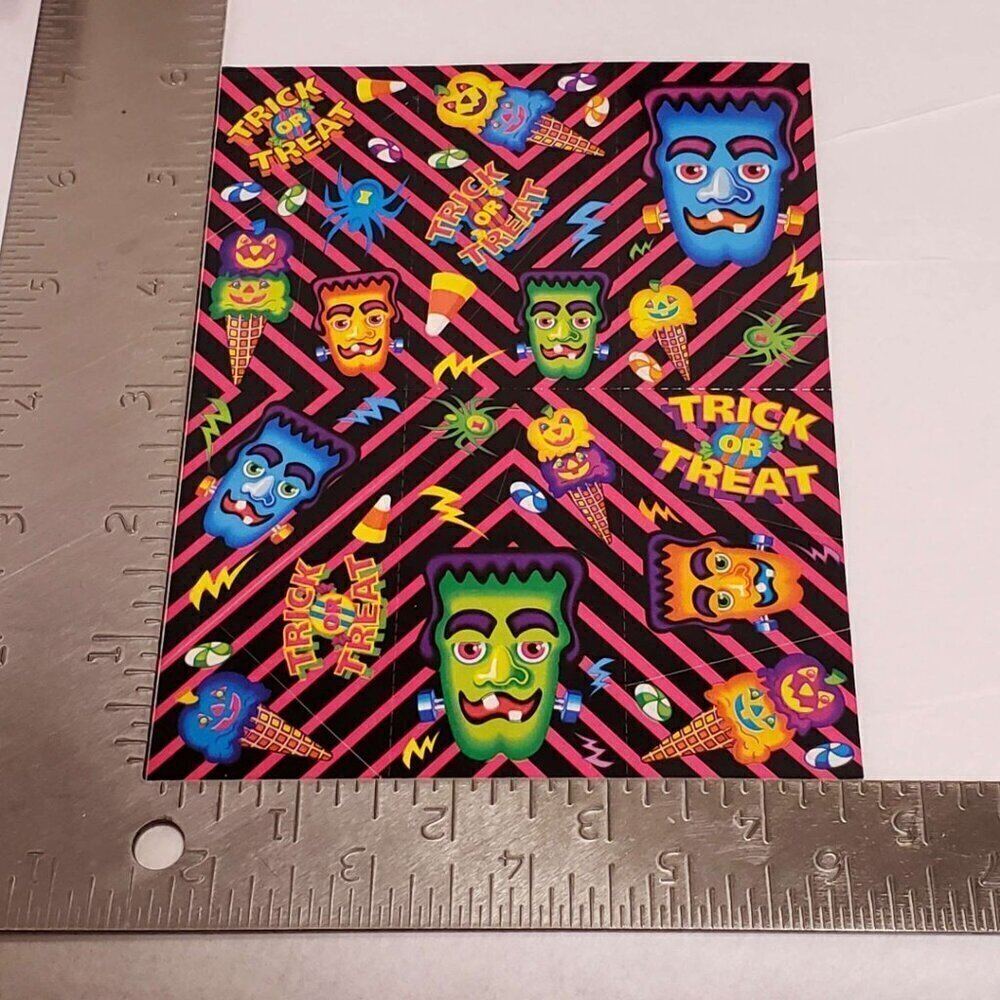 FULL SHEET: LISA FRANK HALLOWEEN 1989 #S194 TRICK  OR TREAT